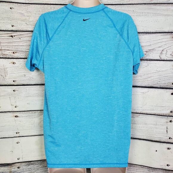 Nike Dri-Fit Men’s L Blue Black Stripe Training Tee Athletic Shirt - Picture 5 of 6